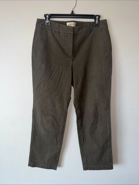 Women’s Olive Pinstripe Talbots Trouser